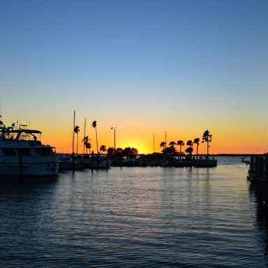 Marina sunset at Ophelia's on the Bay